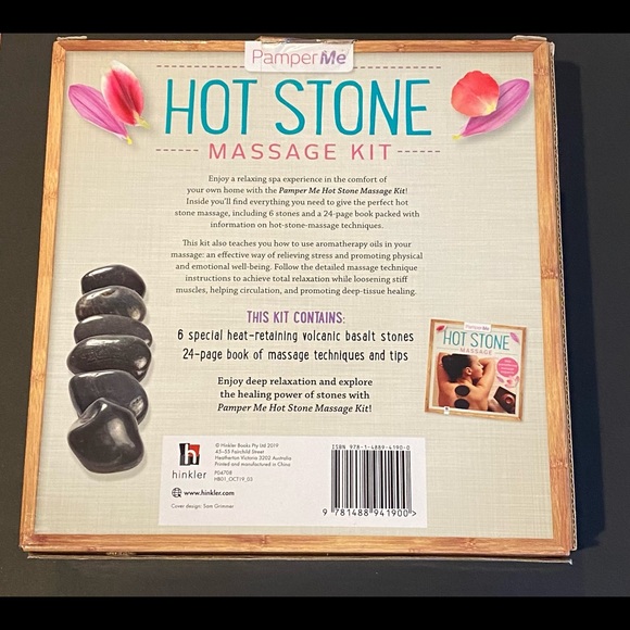 Pamper Me Hot Stone Massage Kit 24 Page Instruction Book 8 Heat-retaining Stones - Picture 2 of 2